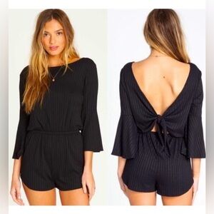 BILLABONG De La Sol Open Back Romper Size XS
